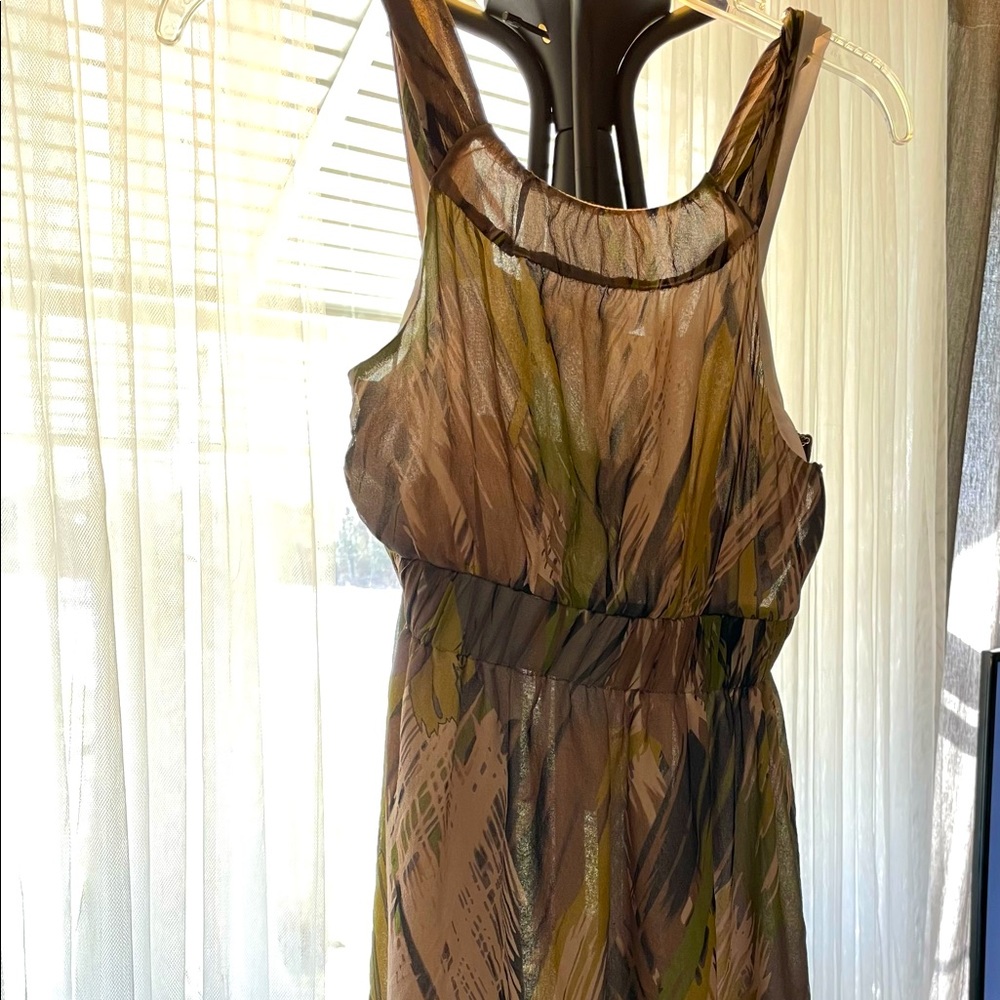 Nice brown, green dress
